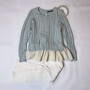 INGNI Cable Knit Blue Sweater - One Size/S